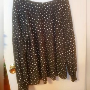 Long Sleeve Sheer Polka Dot Top